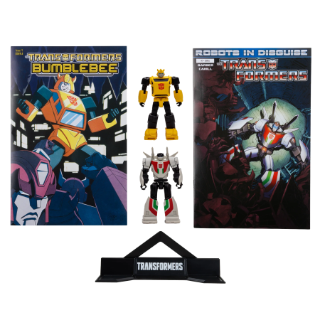 Hasbro Pulse Transformers Page Punchers 2pk Bumblebee and Wheeljack 3in Action Figures with 2 Comics McFarlane Toys