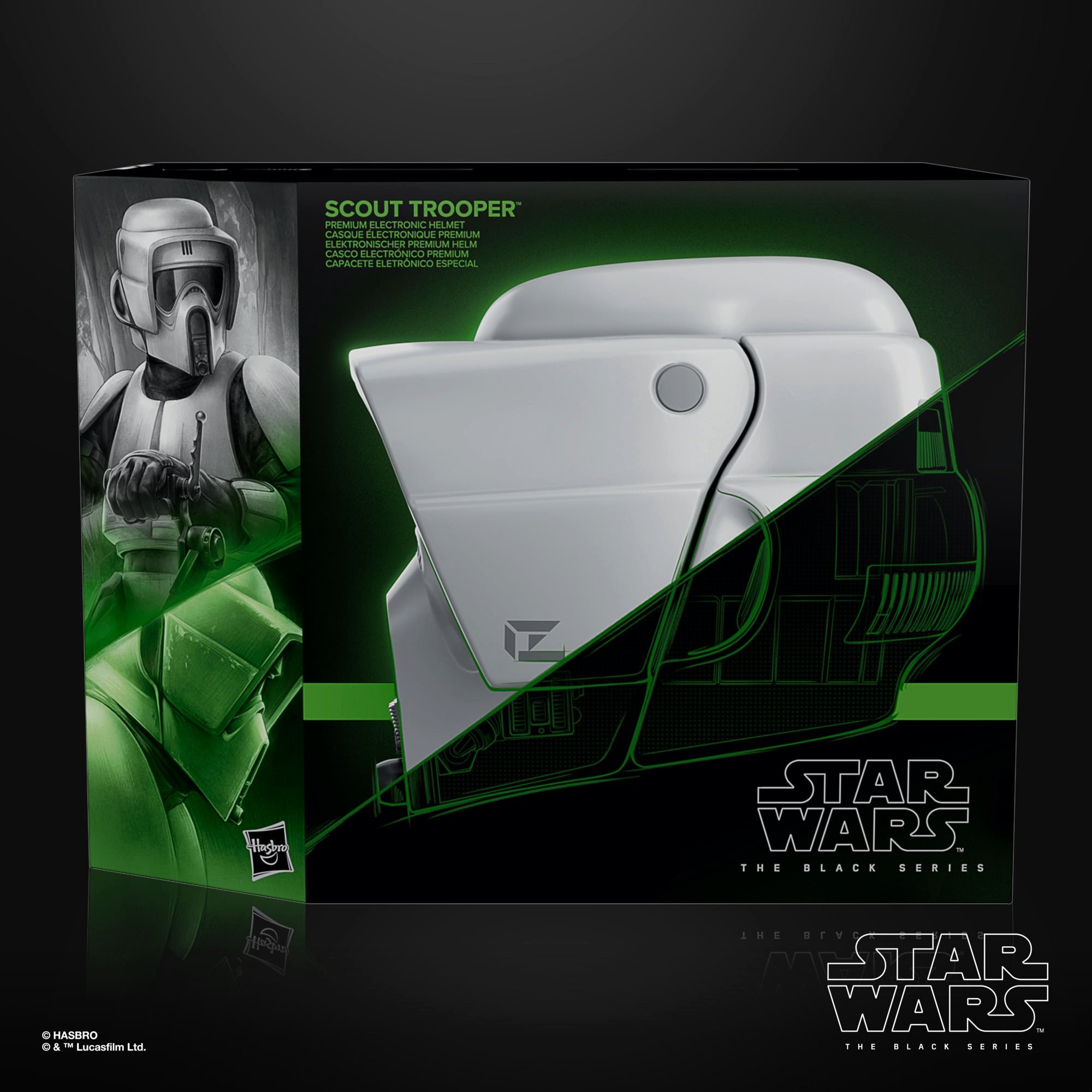 Hasbro Pulse STAR WARS The Black Series Scout Trooper Premium Helmet