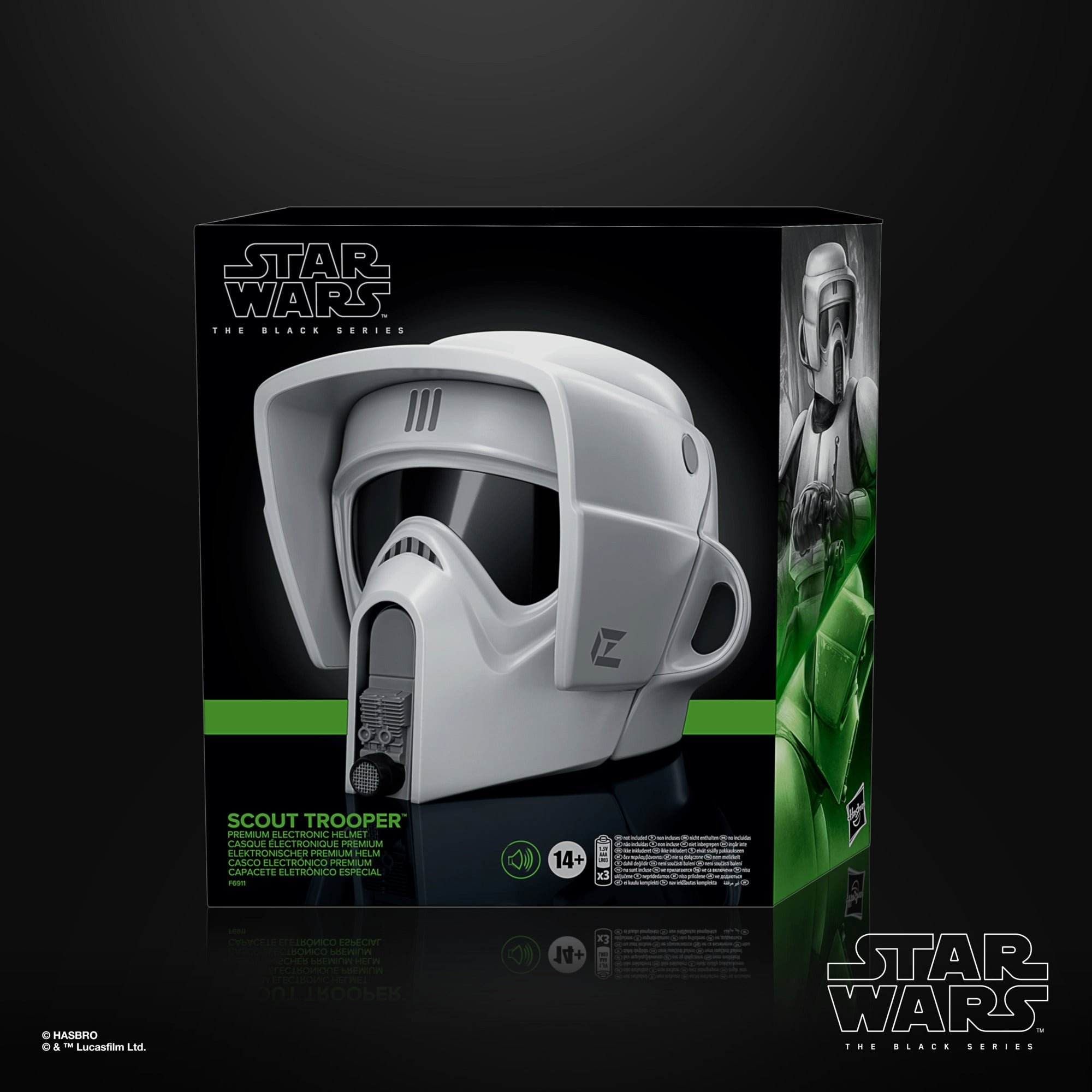 Hasbro Pulse STAR WARS The Black Series Scout Trooper Premium Helmet