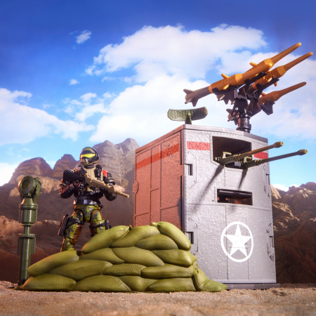 Hasbro Pulse G.I. Joe Classified Series #175, Steel Corps Sentry & Modular Defense Post