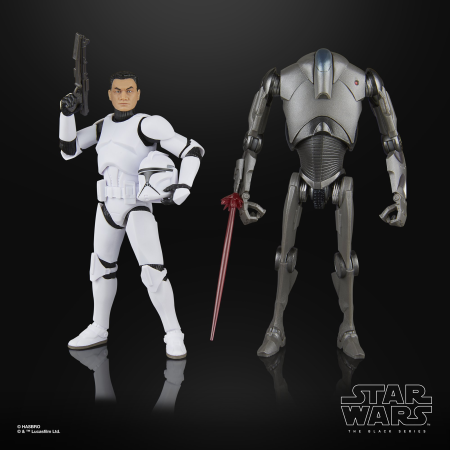 Hasbro Pulse STAR WARS The Black Series Phase I Clone Trooper & Super Battle Droid