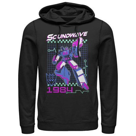 Hasbro Pulse Transformers Soundwave Retro Men's Hooded Fleece Sweatshirt